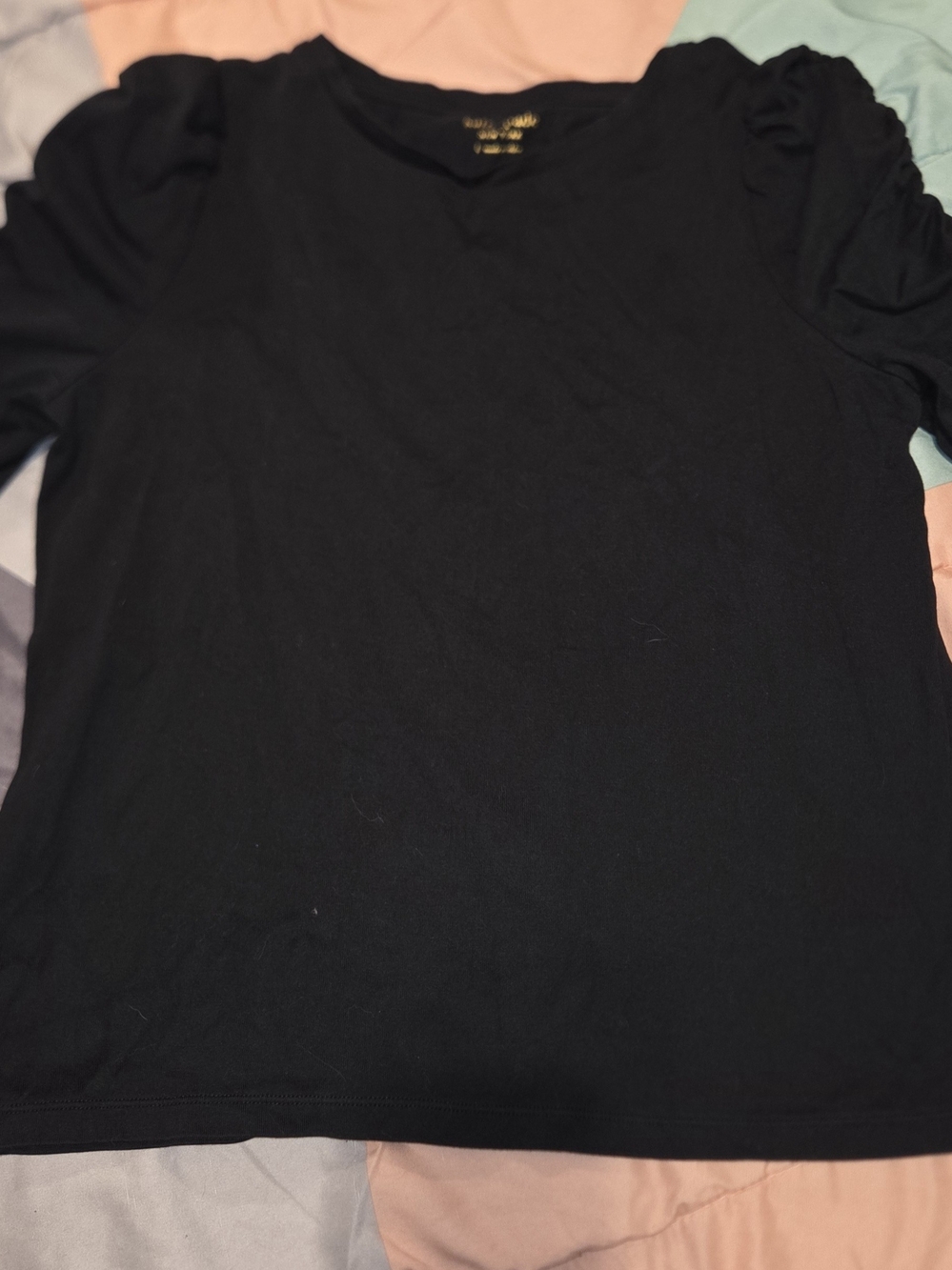 kate spade Black Short Sleeve Crewneck Tee